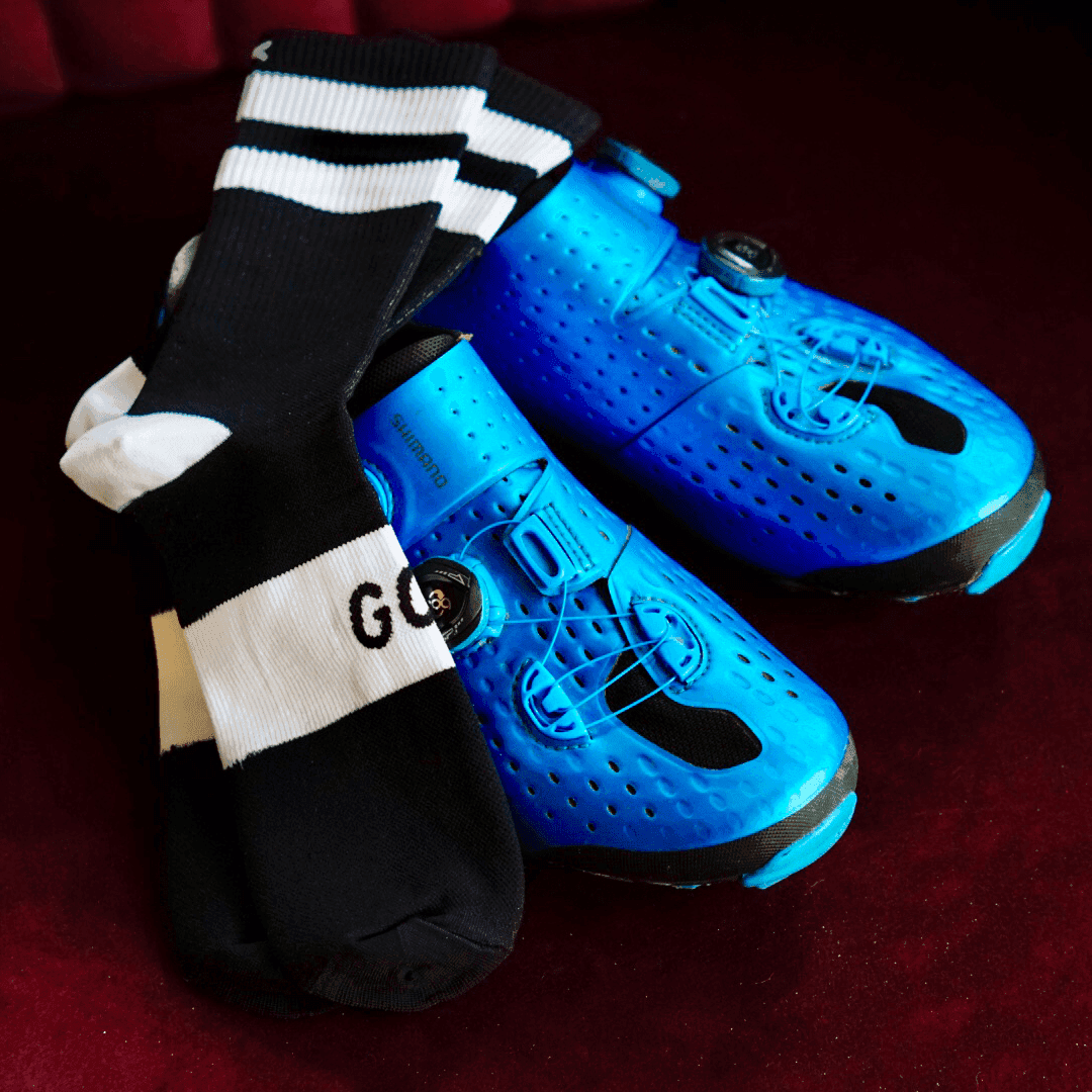 Boogie Athletic Socks - Black w/ White Stripes - Small/Medium - Godspeed Socks